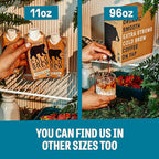 Wandering Bear Organic Vanilla Cold Brew Coffee, 32 fl oz, 6 pack - Extra Strong, Bold, Smooth, Unsweetened, Shelf-Stable, Ready to Drink, Gluten Free, & Vegan, Iced Cold Brewed Coffee Drinks