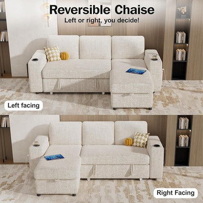 Vipbear 86" Modular Sectional Sleeper Sofa - Image 6