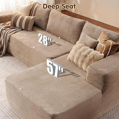 ovios 104" Cloud Boneless Couch - Image 3