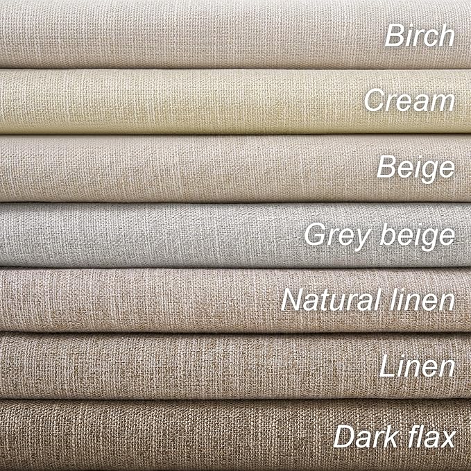 Short Linen Blackout Curtain Tiers 48 Inches Long 2 Panels Set Ivory Birch - Image 6