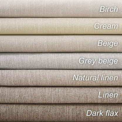 Short Linen Blackout Curtain Tiers 48 Inches Long 2 Panels Set Ivory Birch - Image 6