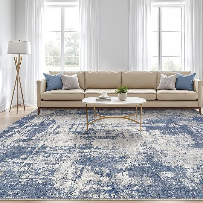 LOONGRUG 7x10 Area Rug Washable Large Neutral Modern Living Room Rugs | - Image 5