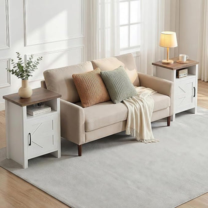 YESHOMY Farmhouse Modern Nightstand - Image 4