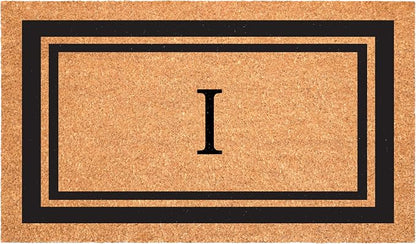 Calloway Mills 152962436I Black Border 24" x 36" Monogram Doormat by Callowaymills