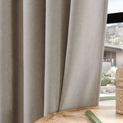 Joydeco Linen Curtains 90 Inch Length, Light Filtering Curtains - Image 6