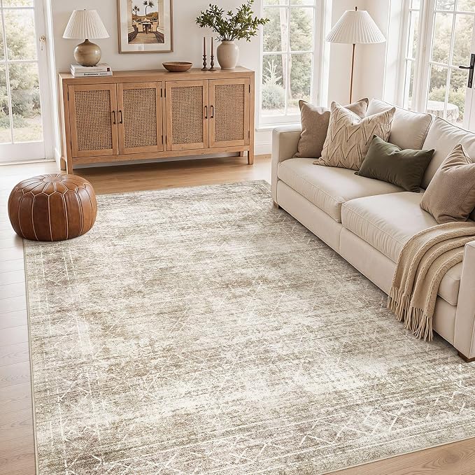 cotiled Boho 5x7 Area Rugs for Living Room: Soft Moroccan Washable Rug | Solve by COTILED