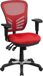 Flash Furniture Nicholas Mid-Back Red Mesh Multifunction Executive Swivel by FlashFurniture