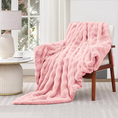 Luxury Faux Rabbit Fur Throw Blanket - Image 4