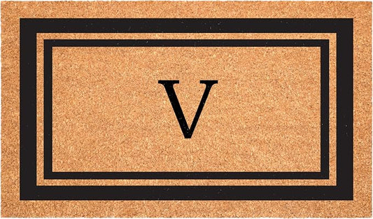 Calloway Mills 152962436V Black Border 24" x 36" Monogram Doormat by Callowaymills