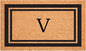 Calloway Mills 152962436V Black Border 24" x 36" Monogram Doormat by Callowaymills
