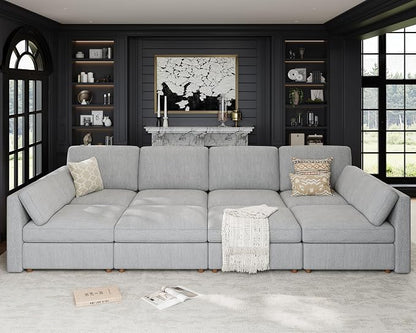 Oversized Modular Sectional Sleeper Couch, Solid Wood Frame, Removable Washable - Image 3