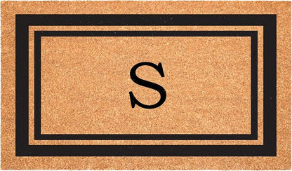 Calloway Mills 152962436S Black Border 24" x 36" Monogram Doormat by Callowaymills