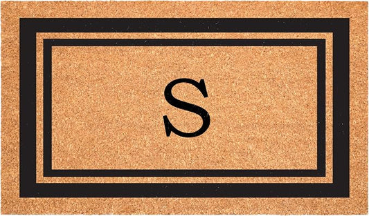 Calloway Mills 152962436S Black Border 24" x 36" Monogram Doormat by Callowaymills