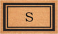 Calloway Mills 152962436S Black Border 24" x 36" Monogram Doormat by Callowaymills