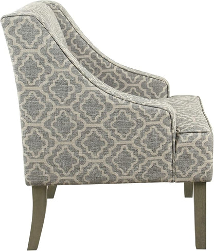 Homepop Home Decor | Upholstered Classic Swoop Arm Accent Chair | Accent Chairs - Image 4
