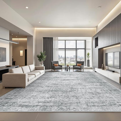 8x10 Area Rugs for Living Room, Large Washable Rug, Dining Room, Low Pile by Restydon