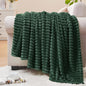 BEDELITE 3D Ribbed Emerald Green Fleece Throw Blanket by BEDELITE
