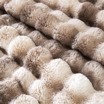 60x80 Inches Ultra-Soft Fuzzy Faux Fur Plush Twin Size Blanket - Image 5