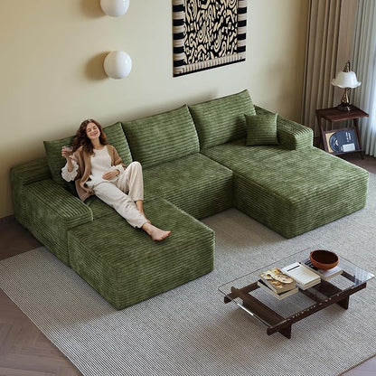 108" Sectional Couches for Living Room Cloud Couch Sofa - Image 4