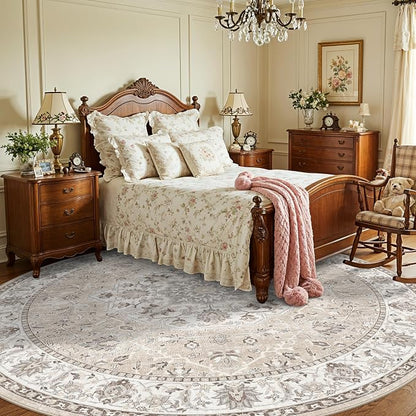 Washable 6ft Circle Round Rug: 6x6 Low-Pile Circular Rug - Image 2
