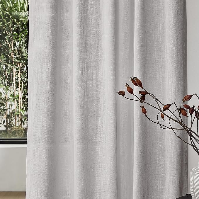 MYSKY HOME 108 Inches Long Ceiling Curtains, Light Filtering Boho Window Sheer - Image 5