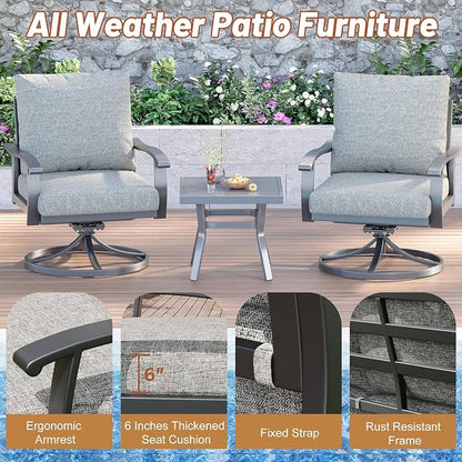 HOMREST Outdoor Swivel Rocker Patio Chairs - Image 5