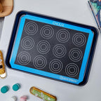 GUY DREAM Perforated Silicone Baking Mat 11-4/5" x 15-3/4" - 2PCs Choux Mat for Baking Cookie - Steaming Mesh For Half Size Cooking Sheet