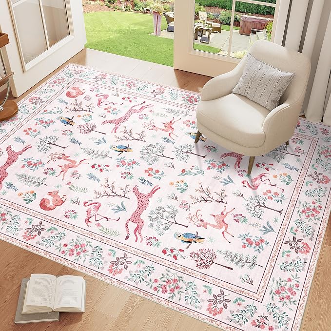 DUKINO 3x5 Rug, Washable Animal Area Rug - Image 3