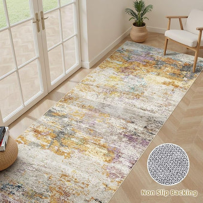 LOONGRUG Runner Rug 2x10 Washable Non-Slip Kitchen Neutral Modern Rug | - Image 3