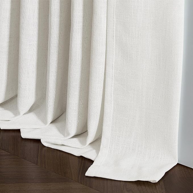 Beige White Pinch Pleated Extra Wide 108 Inch Long Curtains 100 Inch Wide | - Image 9