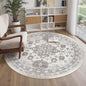Round Rug 6ft, Circle Rug for Dining Room Table, Dining Room, Nursery Room by Zesthome