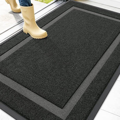 OLANLY Front Door Mat Outside 47x30, All-Season Heavy-Duty Rubber Doormat | by OLANLY
