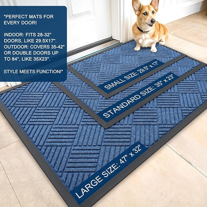 OLANLY Front Door Mat Outside Entrance 47x23, Waterproof Heavy-Duty Doormat | - Image 2