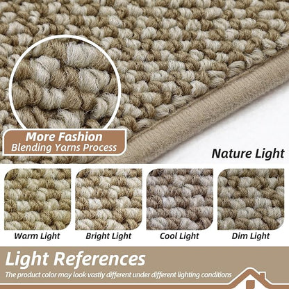 BEQHAUSE Dirt Trapper Door Mat 24" x 60", Non-Slip Washable, Light Beige | - Image 5