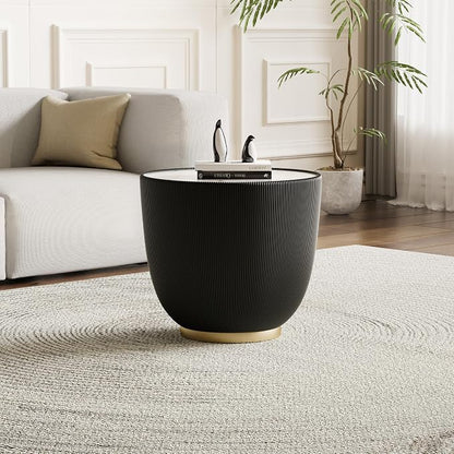 SSLine Bowl-Shape Coffee Table Set of 2 Modern Sintered Stone Top Nesting - Image 7