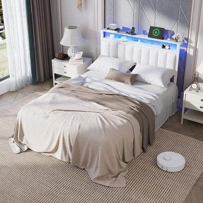 Furnulem White Full Size Bed Frame - Image 5