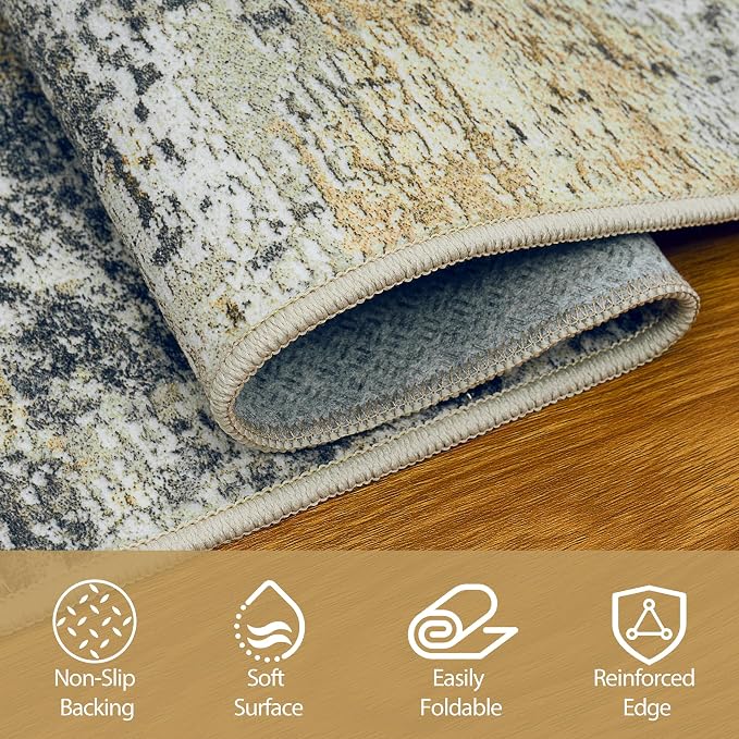 8x10 Area Rugs for Living Room Washable Bedroom Dining Room Multi Color | - Image 4