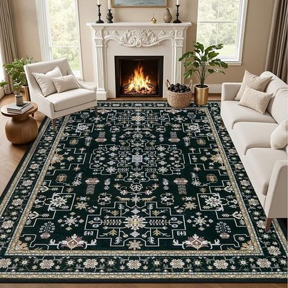 10x14 Area Rugs Living Room: Washable Vintage Rug by EXPEDIX