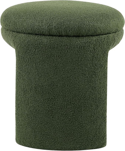 Furniture of America Rami Modern 18-inch Solid Wood Upholstered Ottoman - Image 4