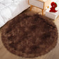 3ft Small Round Brown Rug, Thick Furry Fluffy Carpet by TENNOLA