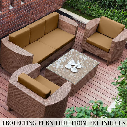 14PCS Patio Cushion Covers, Patio Furniture Couch Seat Slipcovers | Washable - Image 6