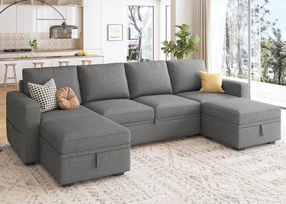 HONBAY Modular Sectional Sleeper Sofa Bed, Sectional Couch - Image 6