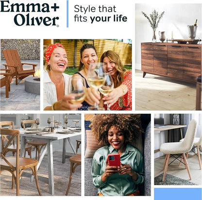 EMMA + OLIVER 2-Pack Wooden X-Back Dining Chair - Image 5