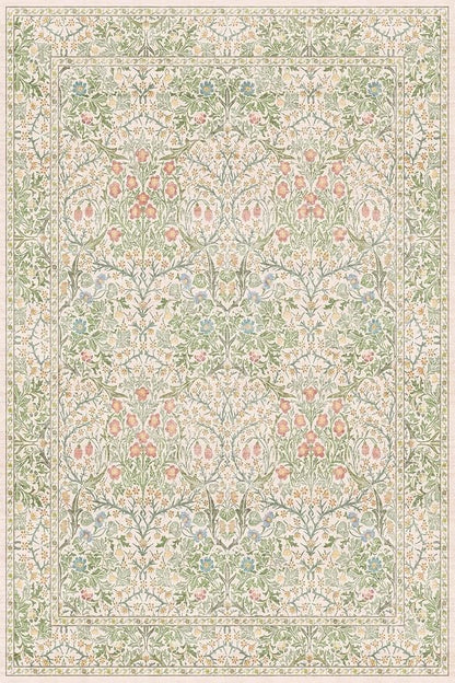 Beige Green 4x6 Washable Area Rug - Image 3
