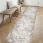 2.6x14 Washable Runner Rug:Modern Abstract Indoor Soft Carpet Brown | by FXRHLP