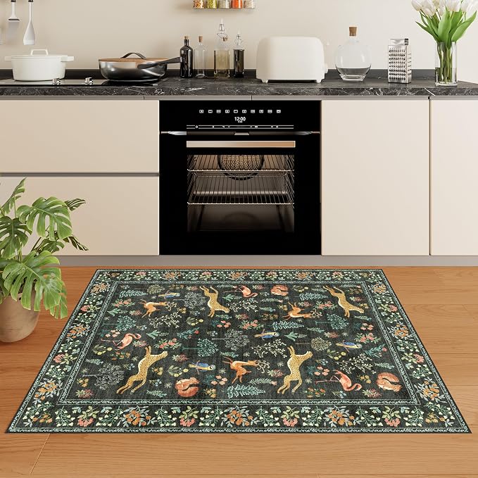 DUKINO 3x4 Rug, Washable Animal Area Rug - Image 5