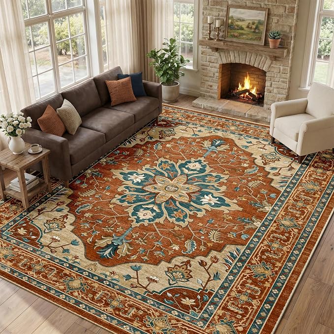 RELEANY Washable Area Rug, Large 10'x12', Water Repellent, Pet Friendly - Image 2
