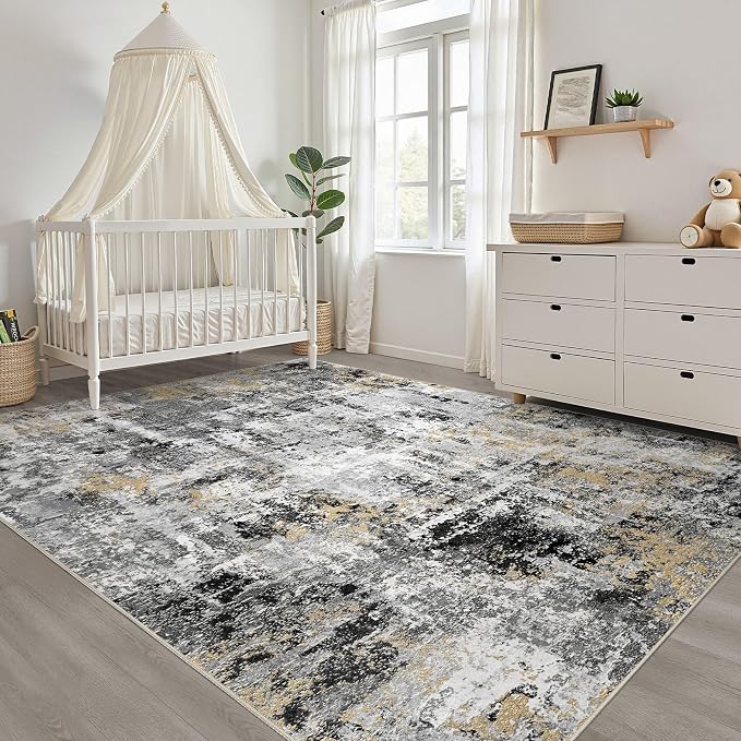 LOONGRUG 10x14 Area Rugs Washable Large Neutral Modern Living Room Rug | - Image 7