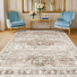 Washable Neutral Farmhouse Living Room Rug, 5x8 Area Rugs by HazoHaus