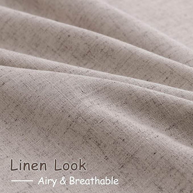 Brownish Grey Linen Curtains 84 Inches Long - Image 5